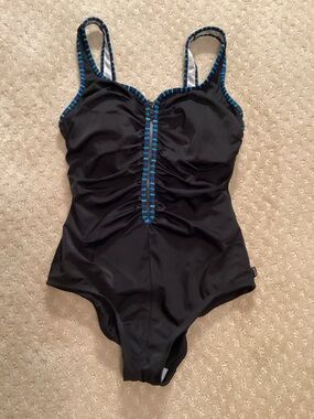 Reebok Black Swim suit with Contrasting Stitching